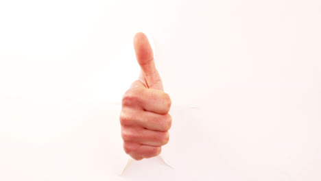 hand showing thumbs up