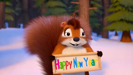 happy new year squirrel