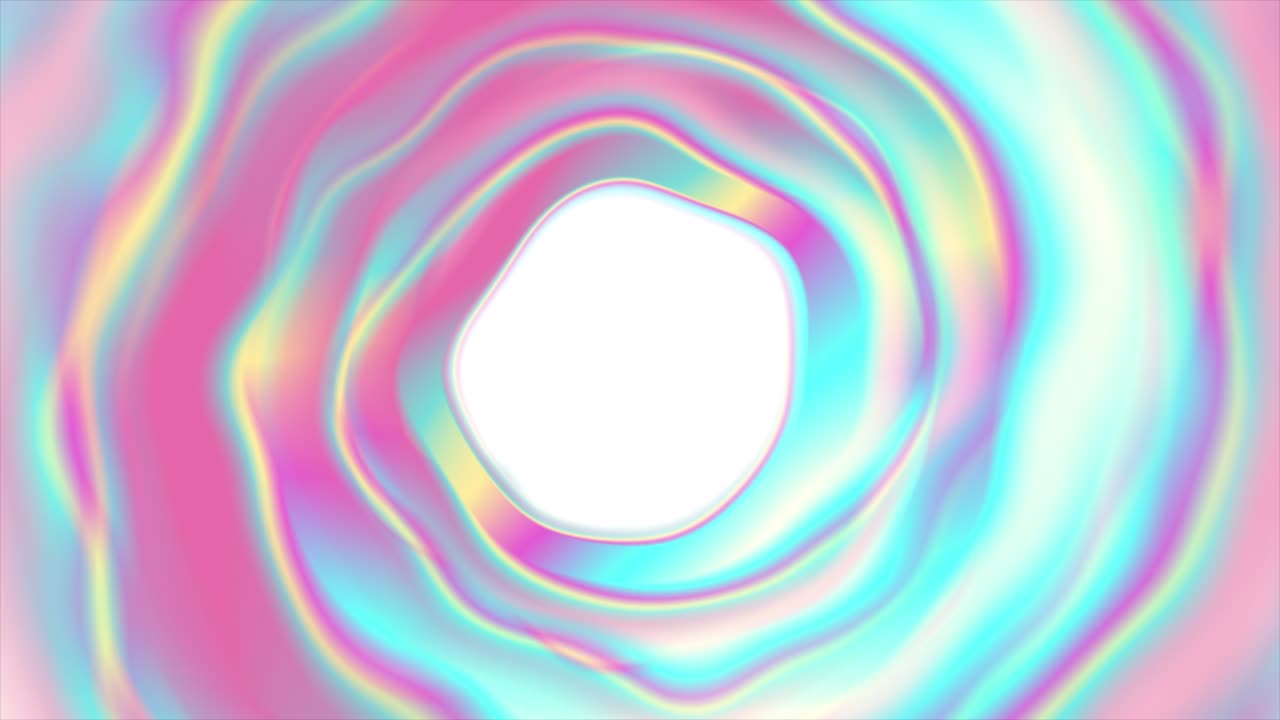 Colorful holographic abstract liquid swirl circle motion background