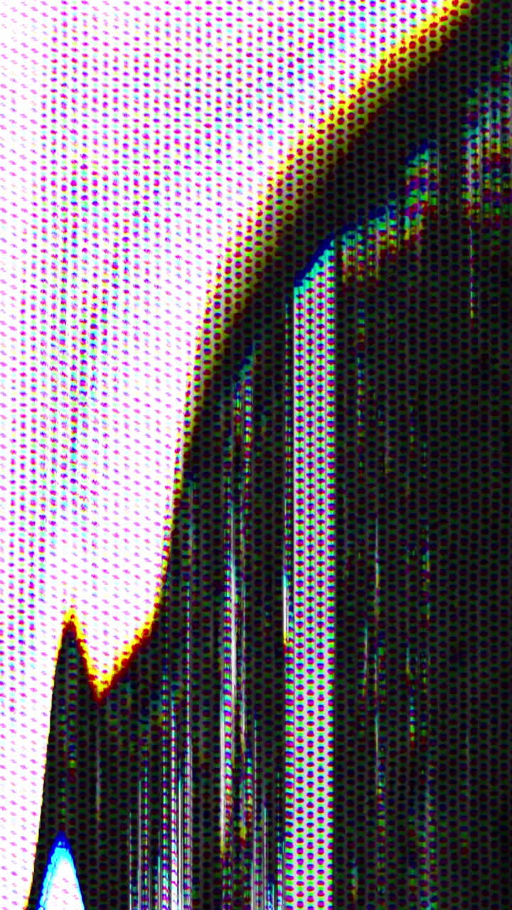Dynamic Abstract Digital Glitch Art with Halftone Distortion