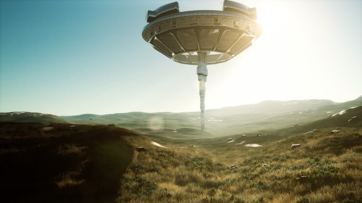 unidentified flying object at the Earth