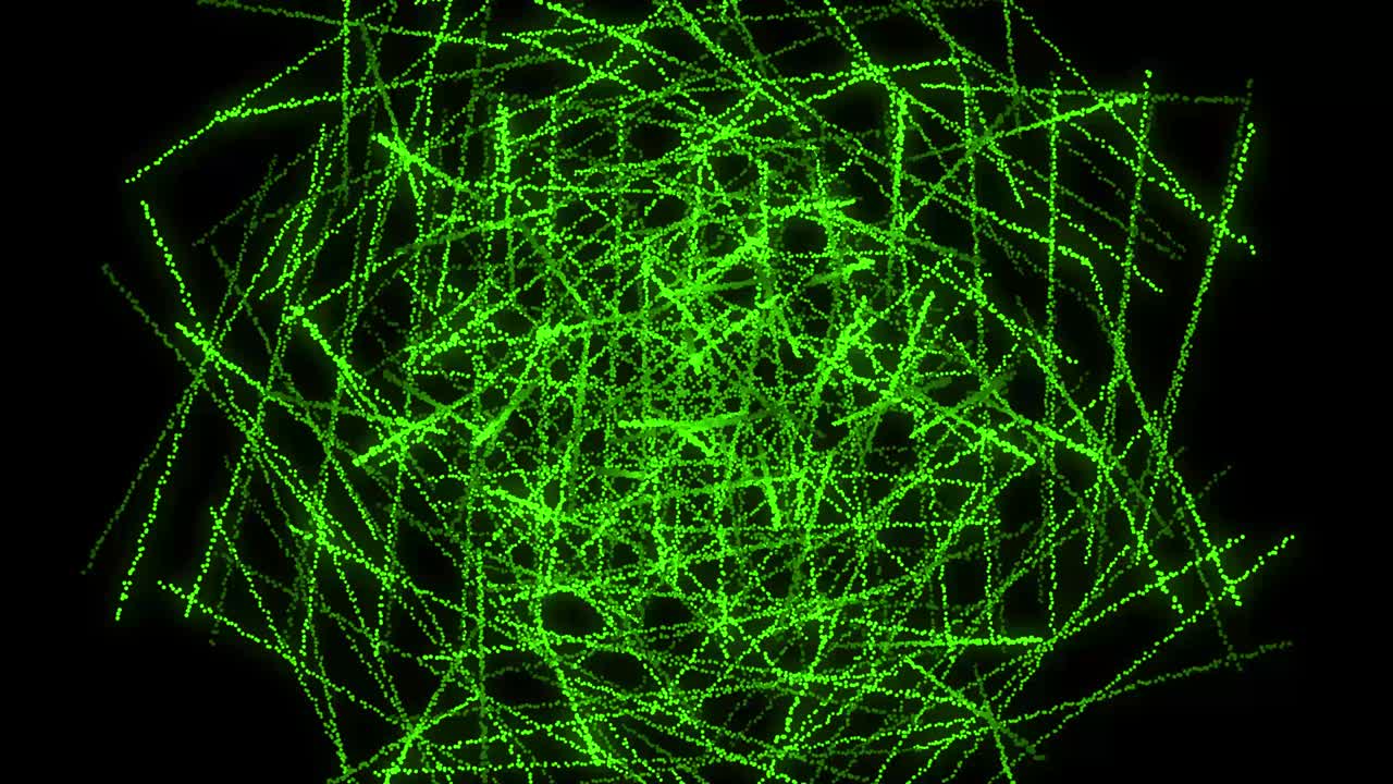 patrón de forma de punto de color verde animación gráficos de movimiento