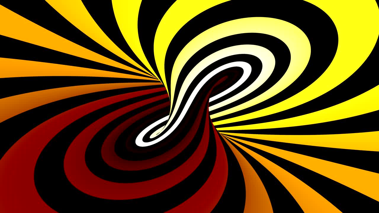 Illusione a spirale ipnotica in loop continuo.