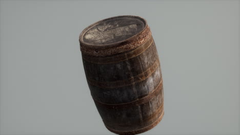 classic old rusted wooden barrel