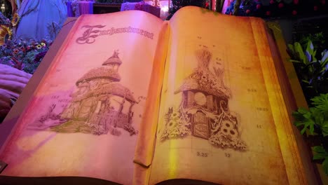 Großes-Fantasy-Geschichtenbuch,-Das-Im-Feengarten-Des-Bellagio-Hotel-And-Casino-Eröffnet-Wurde