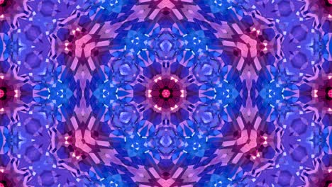 fondo abstracto poli geométrico bajo como un efecto de vidriera o caleidoscopio en movimiento en 4k. animación 3d de bucle, imágenes sin costuras en el popular estilo poli bajo. color violeta v16