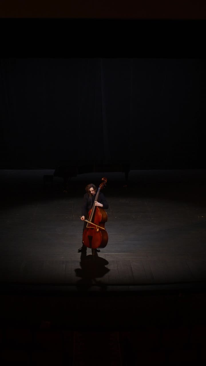 contrabajo solista en el escenario