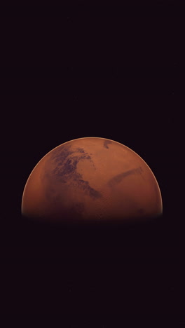 el planeta rojo marte en el cielo estrellado