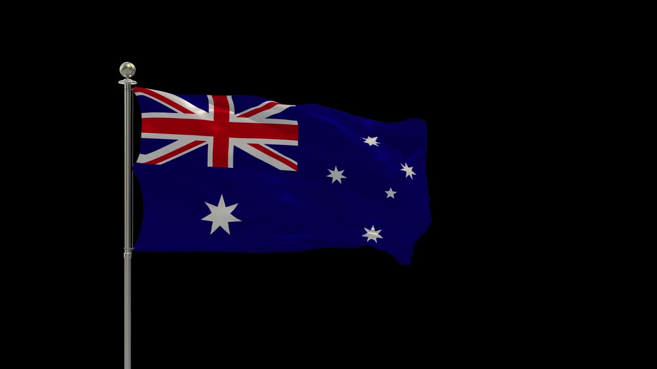 오스트레일리아의 다양한 발은 기둥, 테이블 발에 국가 발을 흔들고 있습니다.