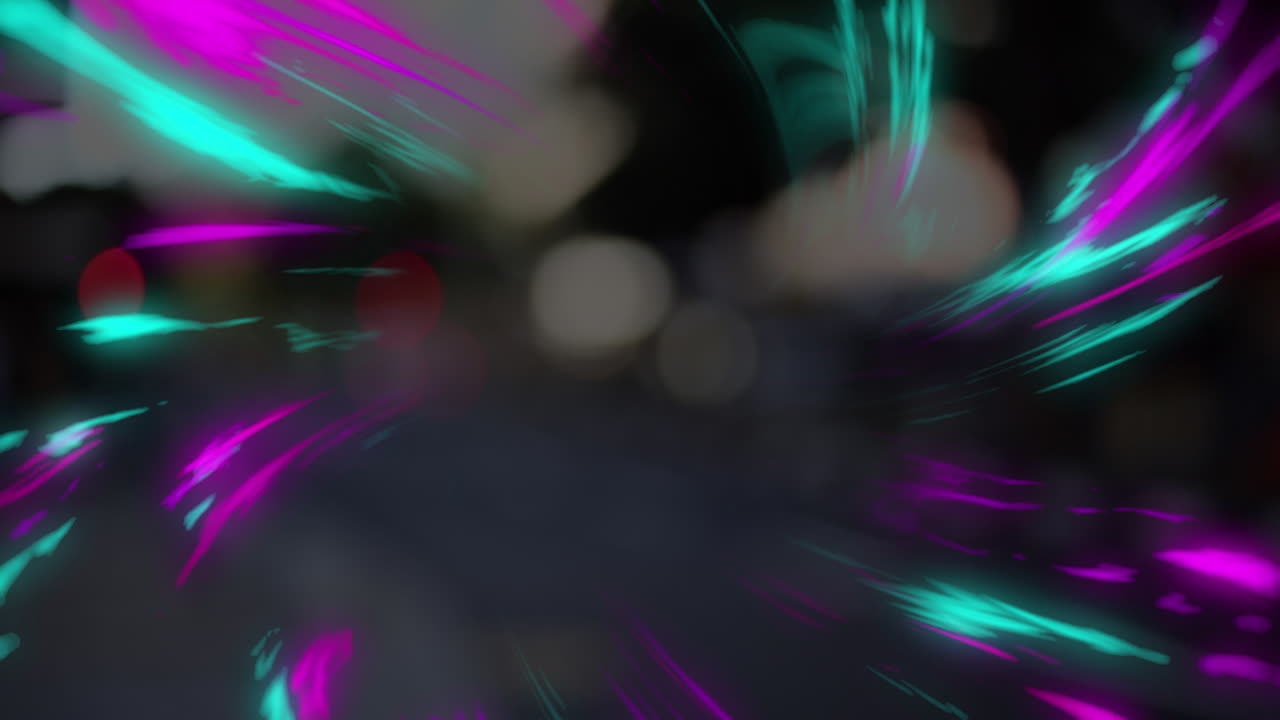 animación de rastros de luz sobre un fondo borroso