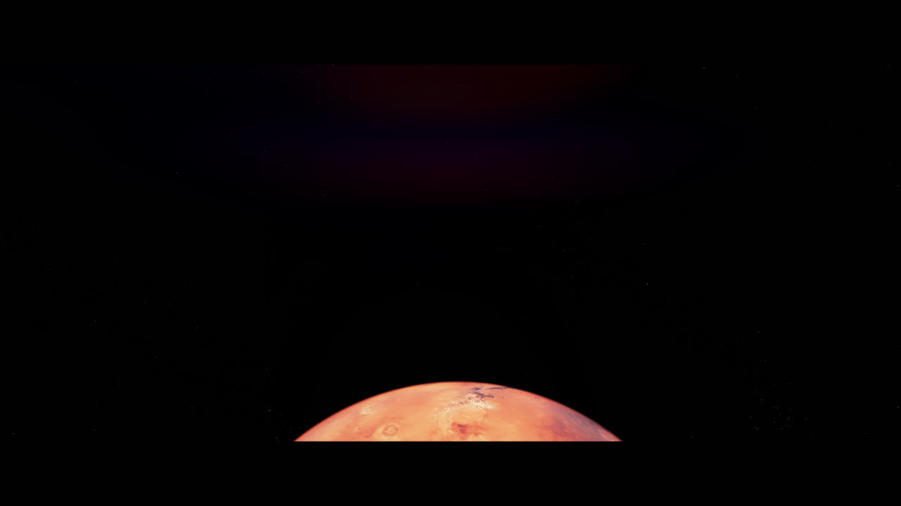 Planet Mars viewed from space
