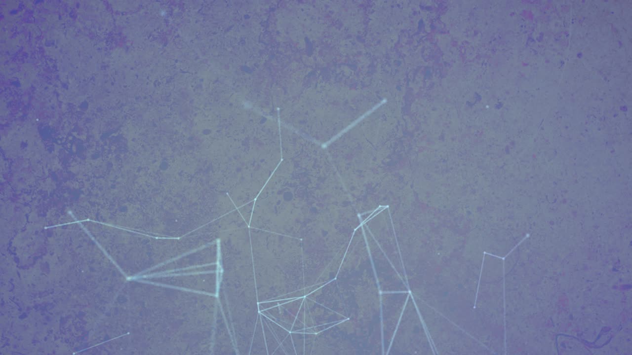 animación de la red de conexiones de plexo sobre un fondo púrpura