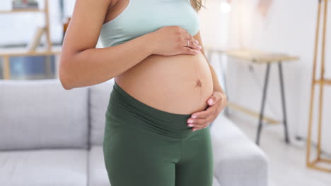 pregnant woman, stomach massage