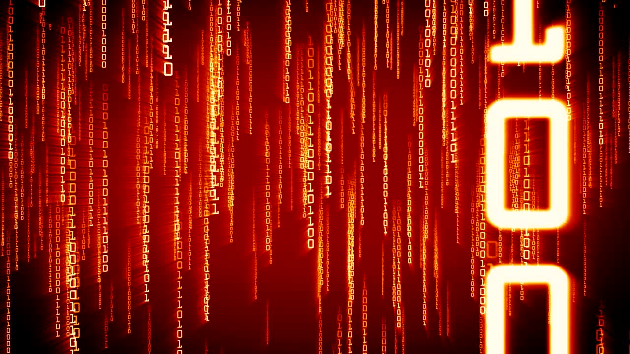 이진 적색 입자가 매트릭스에 떨어지는 것 - 알파와 함께 완벽한 네트워크 개념