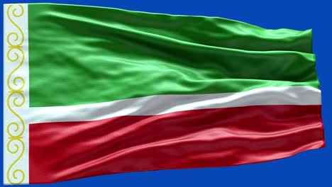 4k bandera muy detallada de la república de chechenia - bandera de la república de chechenía de alto detalle - bandera nacional de la república del chechenio patrón de ondas elementos en bucle