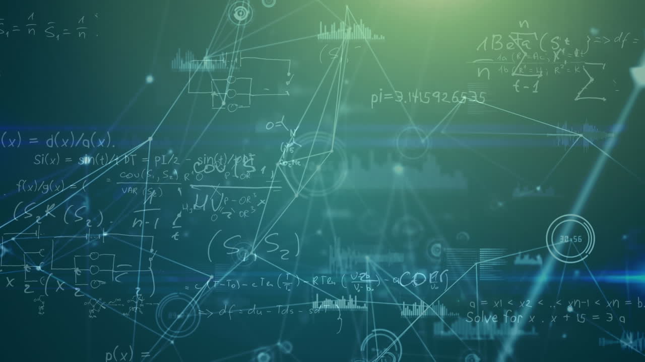 Equazioni matematiche su sfondo animato