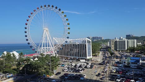 sokcho eye - ferris wheel near the beach in sokcho, south korea