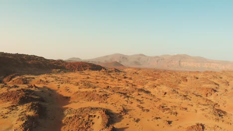 desert volcanic landscape in red