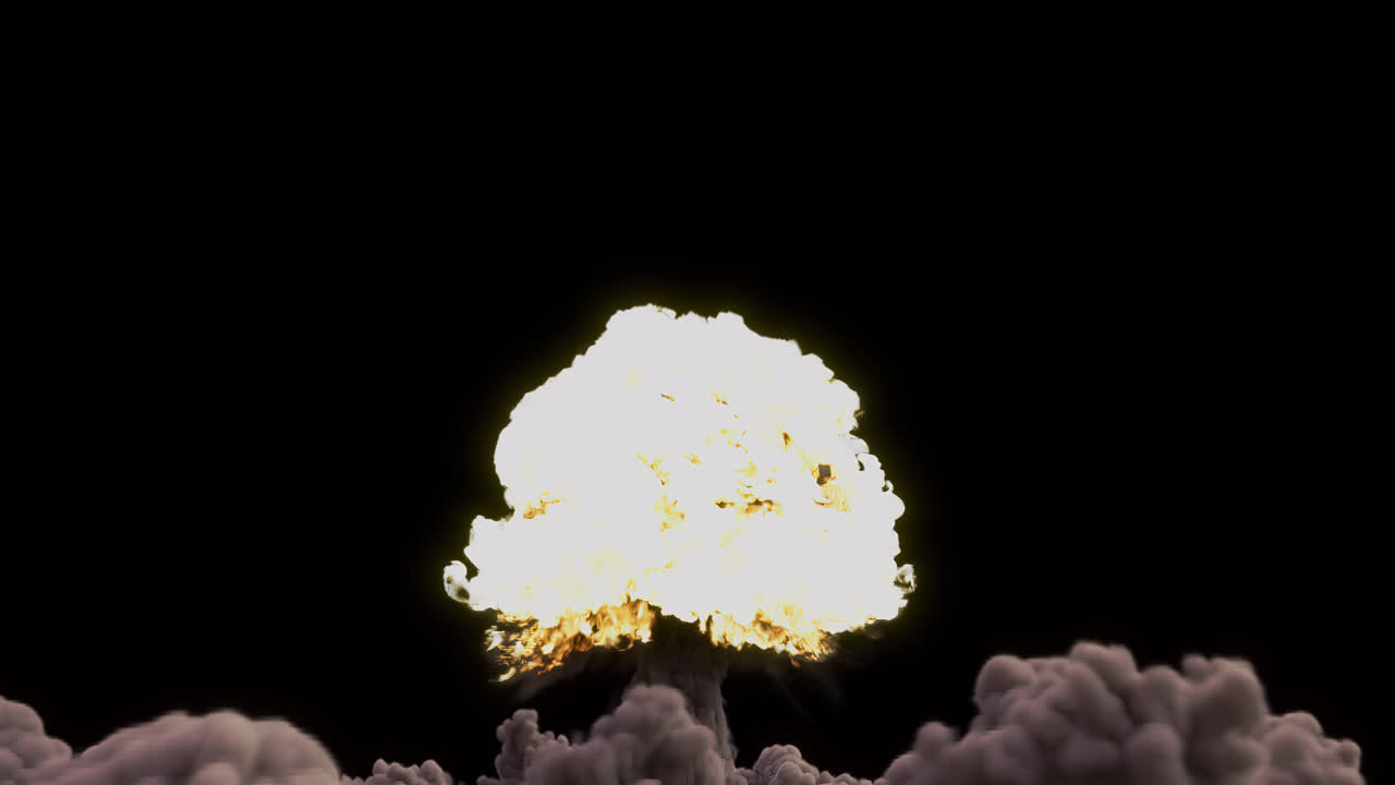 explosión nuclear con canal alfa