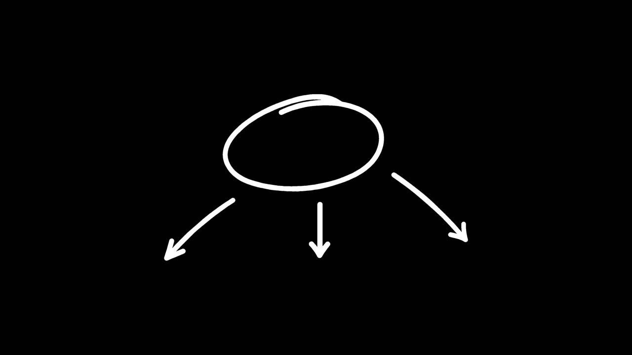 Hand-Drawn Animated Circle with Three Downward Arrows
