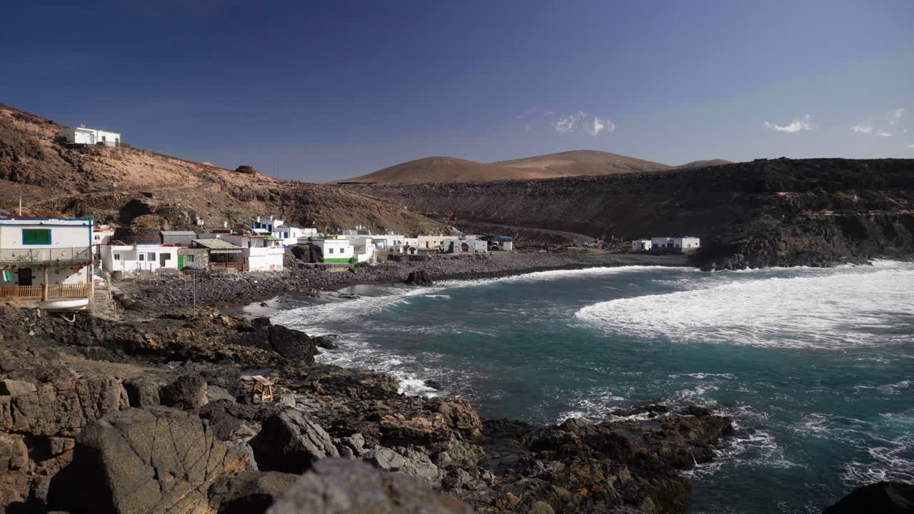 Small fishing village at the coast of Fuerteventura, Canary Islands