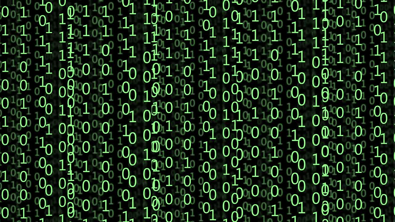 imagen generada digitalmente: números verdes como lluvia de código sobre un fondo negro