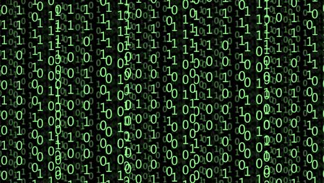 digitally generated image: green numbers as code rain on a black background