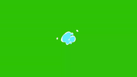 light blue explosion on green background