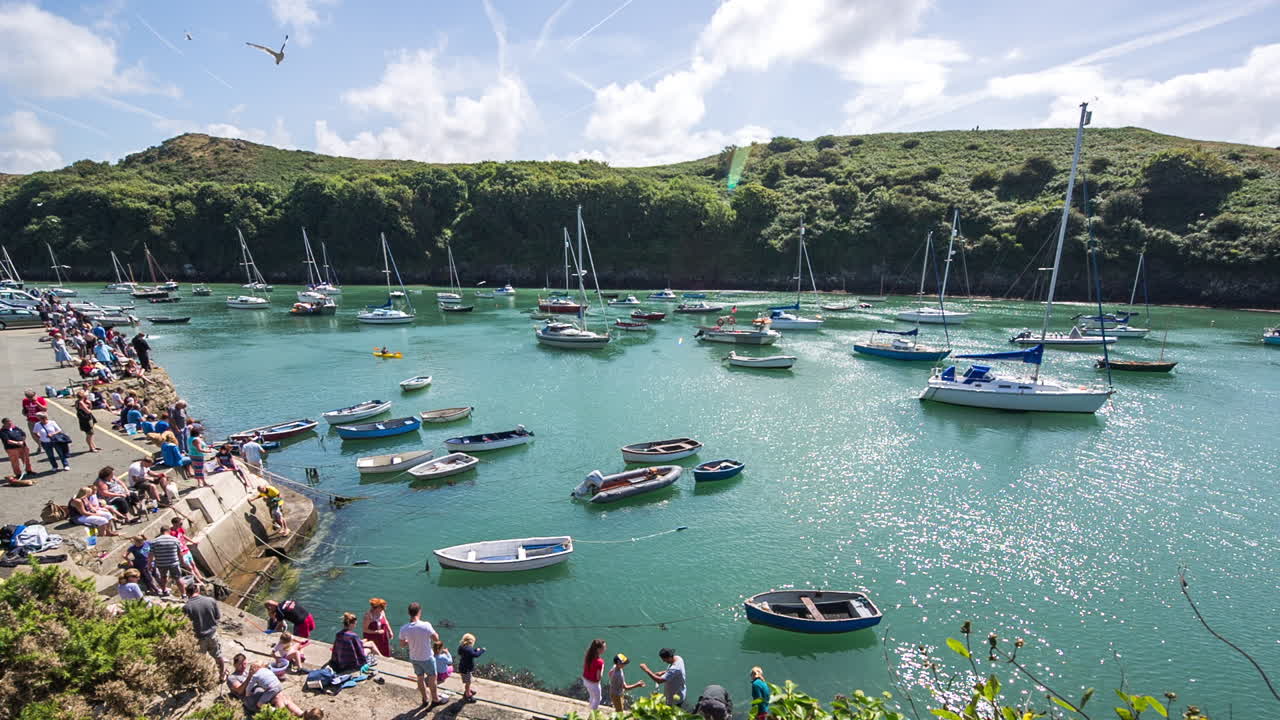 Premium stock video - Solva boats 06