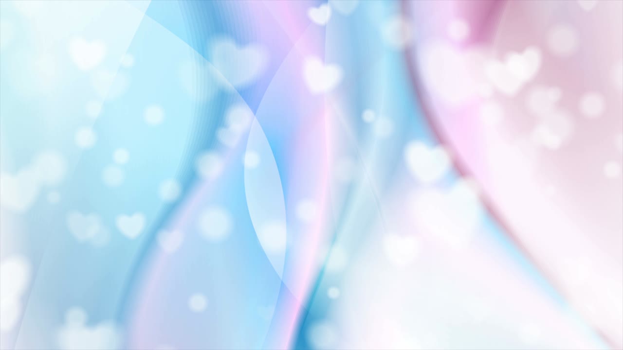 다채로운 부드러운 흐릿한 파동과 심장 추상적인 운동 배경