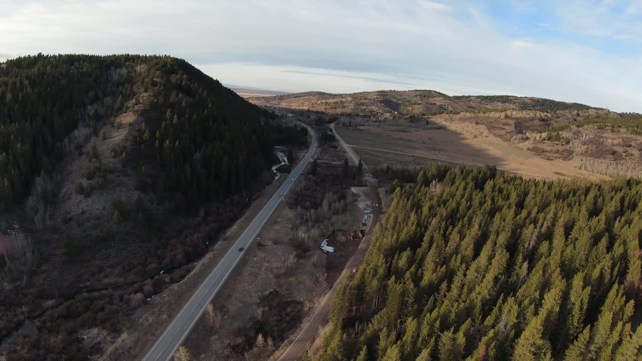 Forward movement, trees and hills
