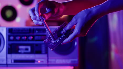 80s retro cassette tape