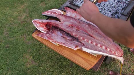 Fish-fillet-being-prepared-for-the-Barbecue-or-braai