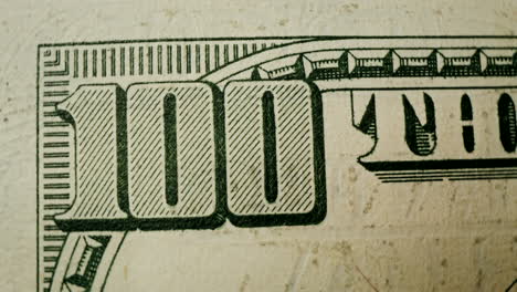 close-up of 100 dollar bill