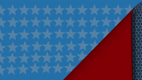 animation of layers showing american flag stars and colours background