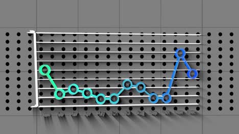 Animation of statistics and financial data processing over patterned background