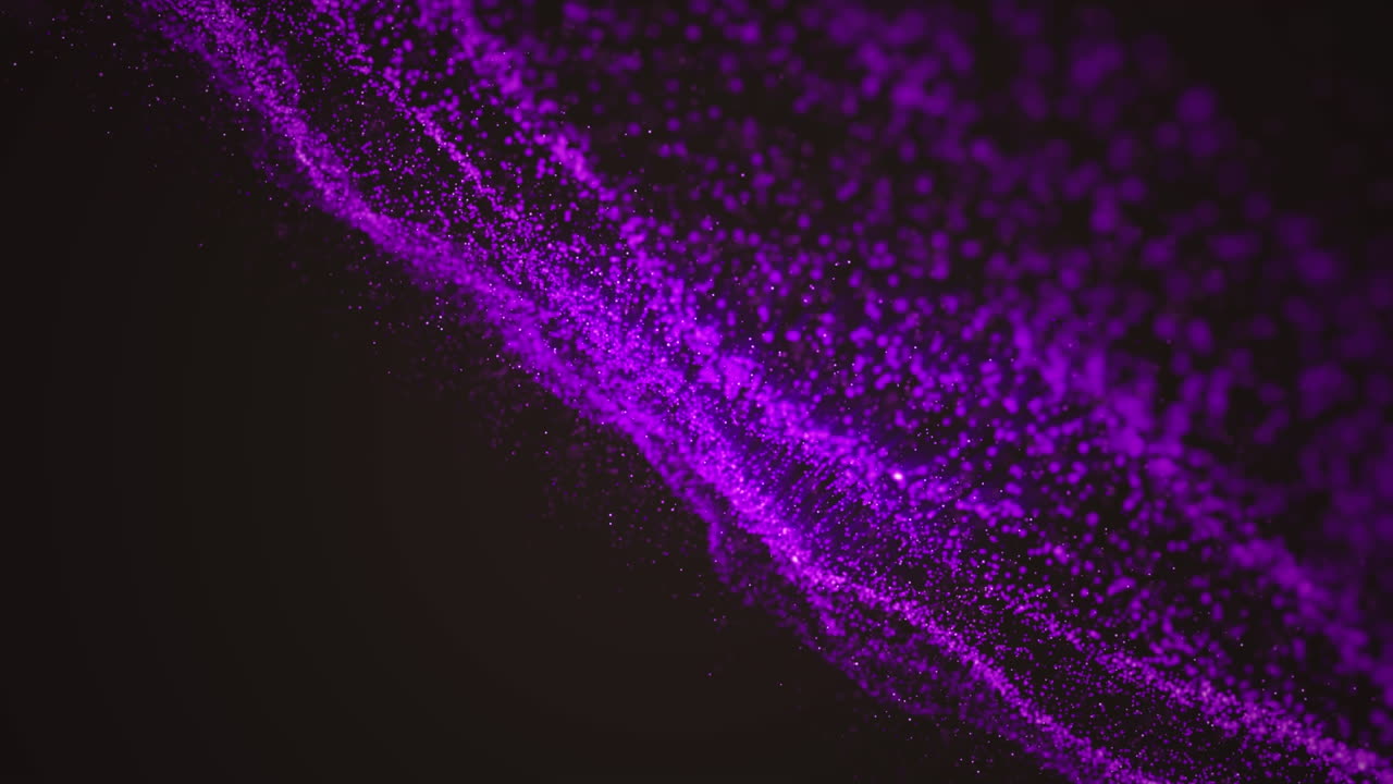 Animatie van bewegende stippen op een zwarte achtergrond