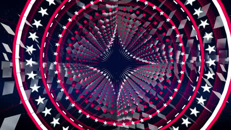 abstracto blanco y azul fondo móvil en bucle, estilo de túnel circular futurista, para diseño de escenario, mapeo de proyección visual, video musical, programa de televisión, editores y vjs para pantallas led o espectáculo de moda
