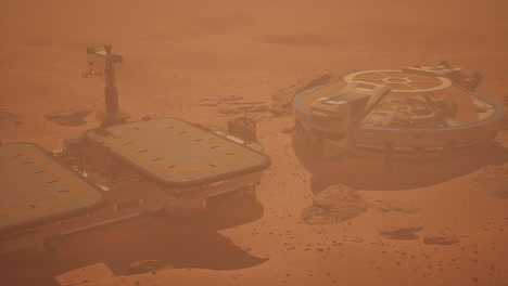 colonia de marte: hábitat futurista y estación de investigación