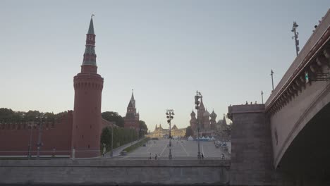 red square in moscow at sunset