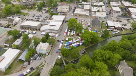 dogwood festival near sager creek in downtown siloam springs, arkansas