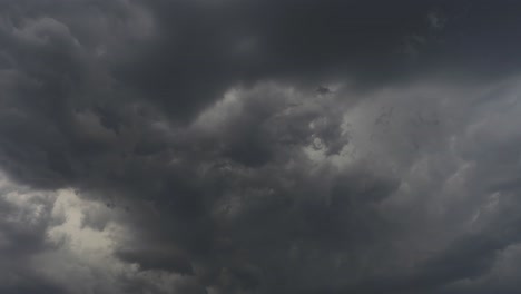 time lapse of huge storm clouds forming abstract shapes in the sky. dark and moody clouds before the storm moving and changing majestically.