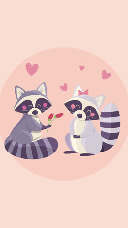 Una-Animación-De-Una-Pareja-De-Animales-Del-Día-De-San-Valentín-Dibujada-A-Mano.