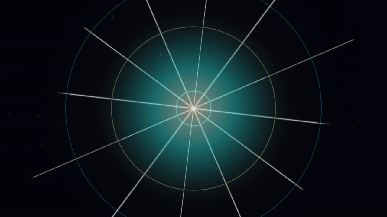 Abstract Motion Graphic of Expanding Light Burst and Geometric Lines
