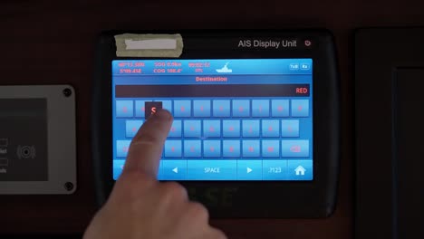 ship captain enters red sea as destination into ship's ais system