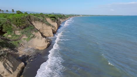 aerial view of matanzas beach in bani city, peravia province, dominican republic