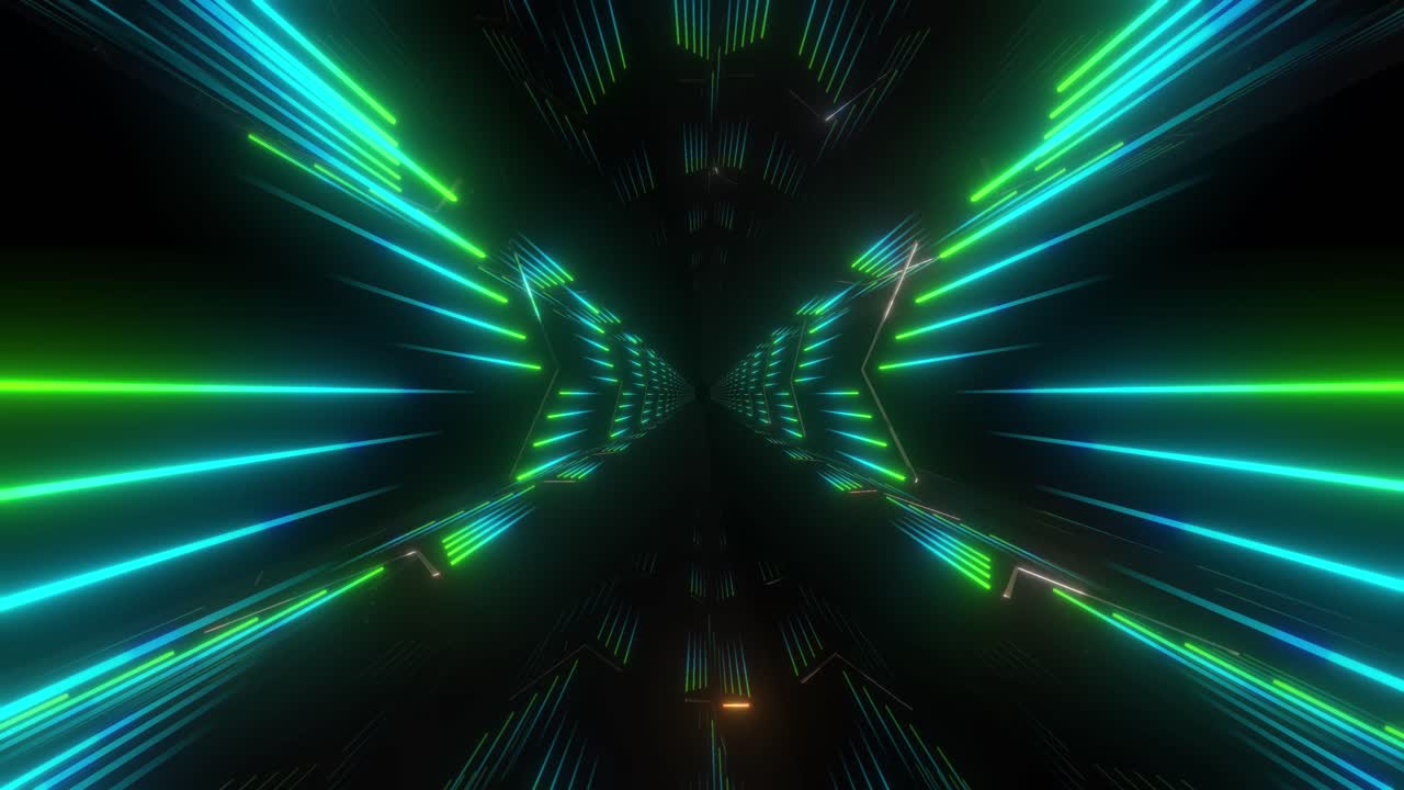 tunnel luminoso al neon