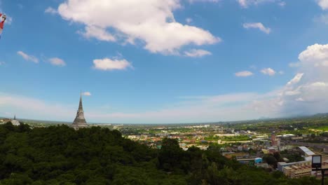 vista aérea del lapso de tiempo: provincia de petchaburi, tailandia