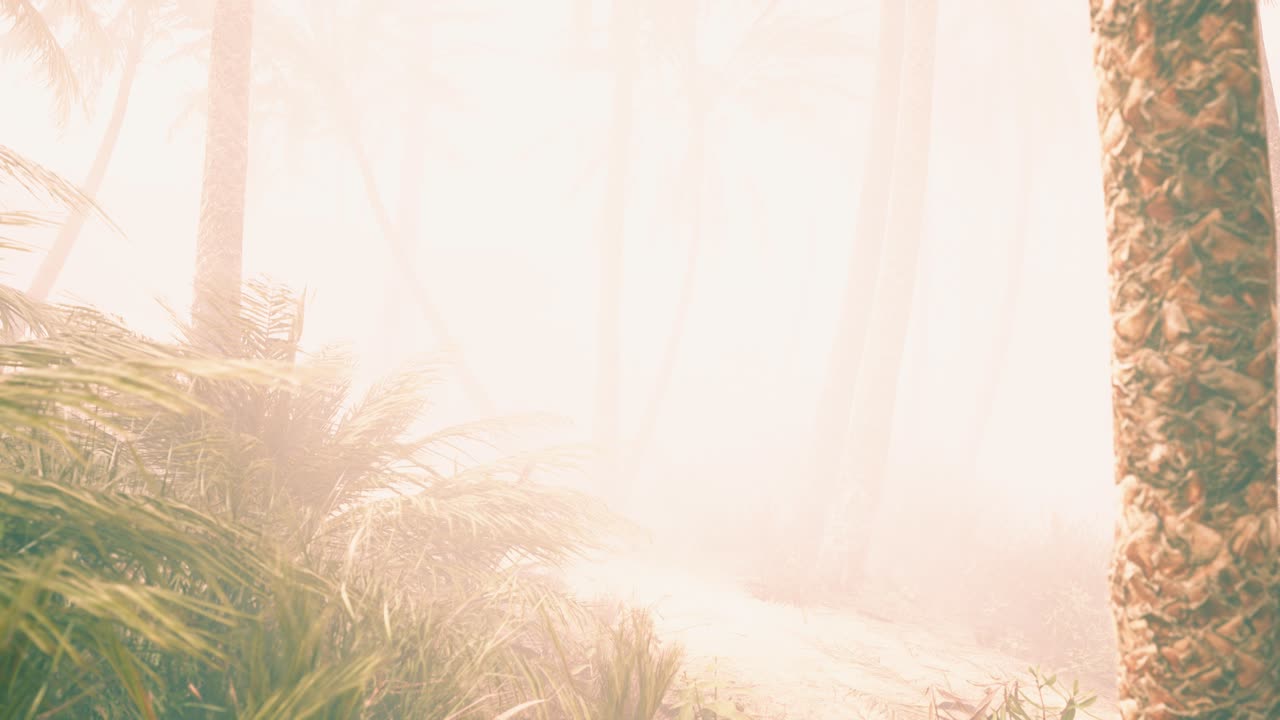 깊은 아침 안개 속에 있는 코코 ⁇   ⁇