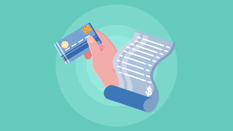 electronic commerce animation with credit card